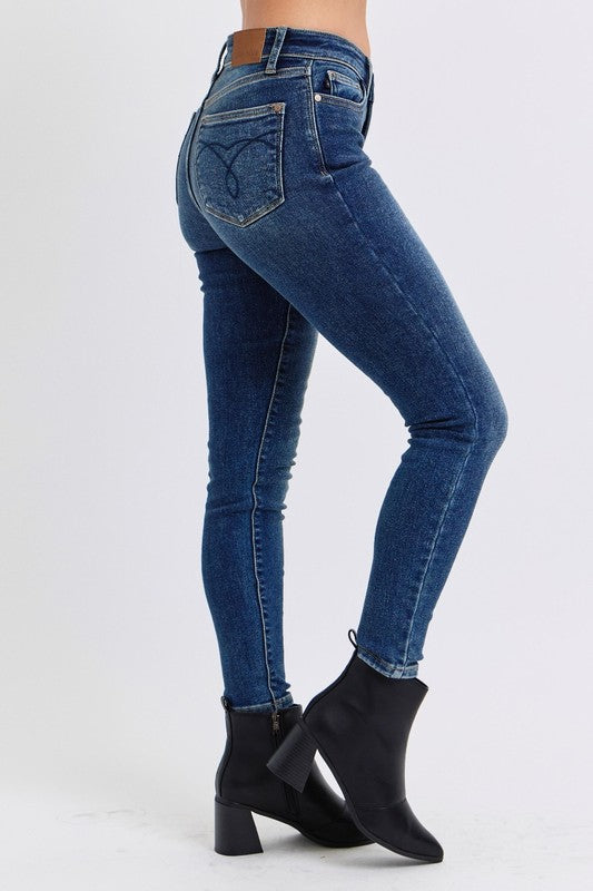 Judy Blue Mid Rise Thermal Skinny Denim Jeans #82639