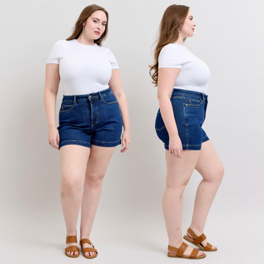 Judy Blue High Waist Tummy Control Denim Shorts #150333