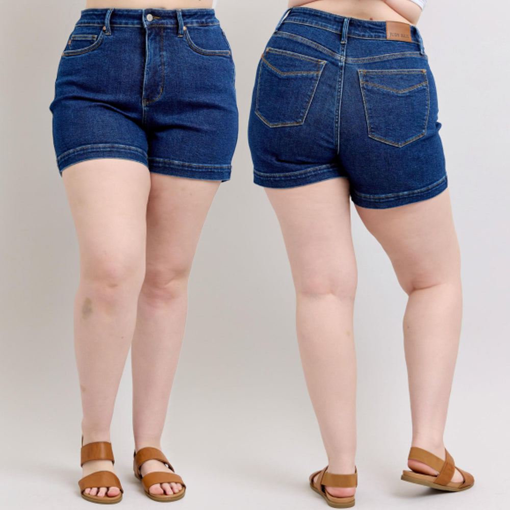 Judy Blue High Waist Tummy Control Denim Shorts #150333