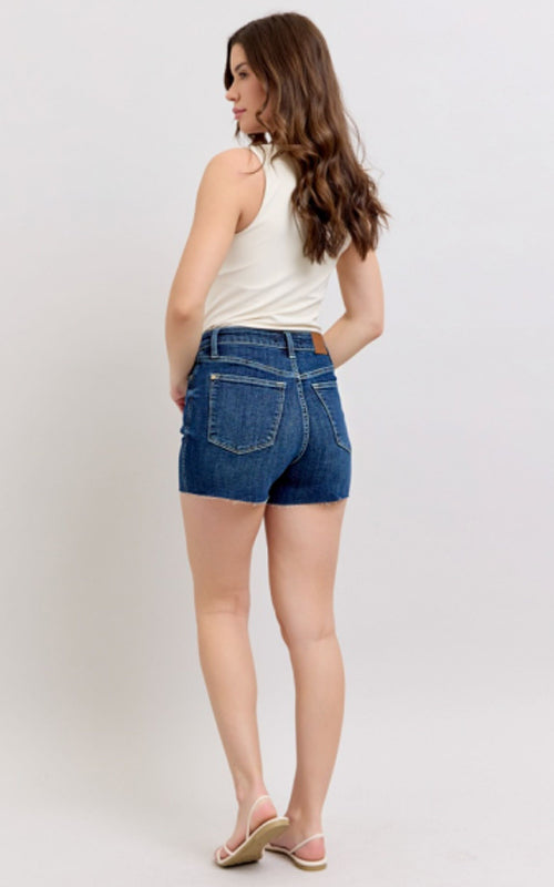 Judy Blue High Waist Criss Cross Waistband Denim Shorts 150349