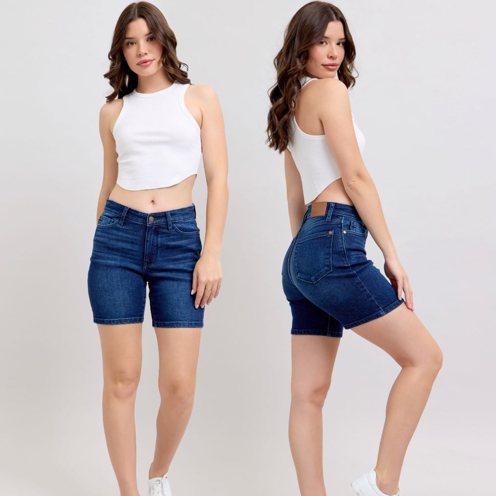 Judy Blue High Waist V-Front Bermuda Shorts #15293