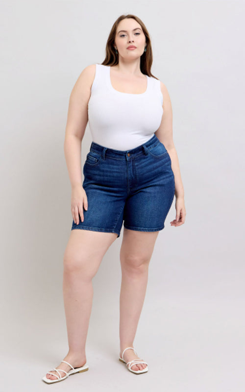 Judy Blue High Waist V-Front Bermuda Shorts #15293