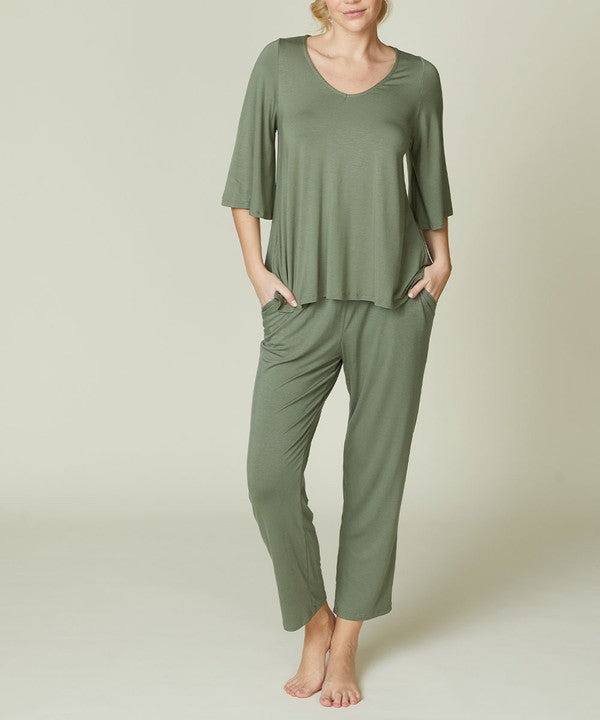 Studio Ko Super Soft Organic Bamboo Flare Sleeve Top