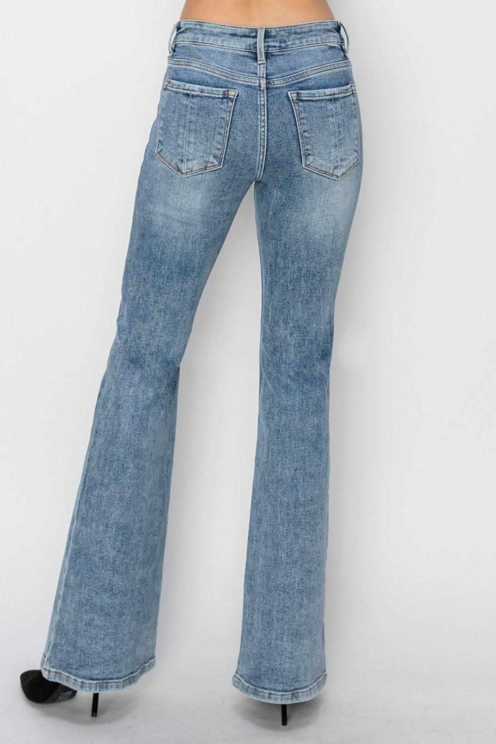 RISEN Mid Rise Basic Flare Jeans