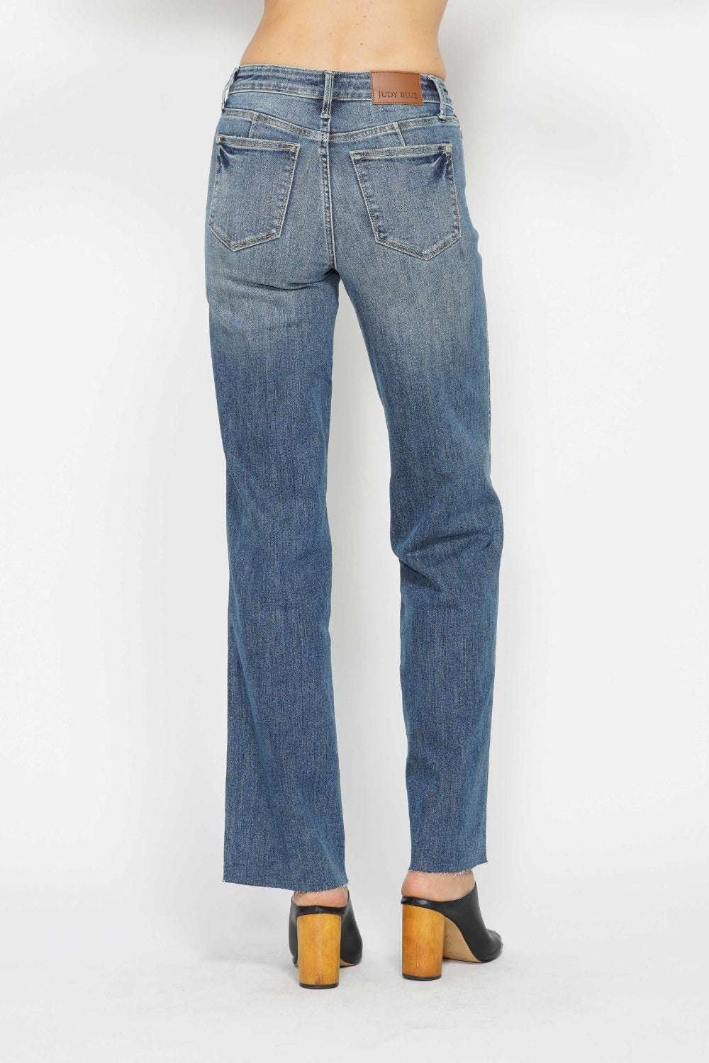 Judy Blue Mid Rise Tummy Control Vintage Straight Leg Jeans 88870