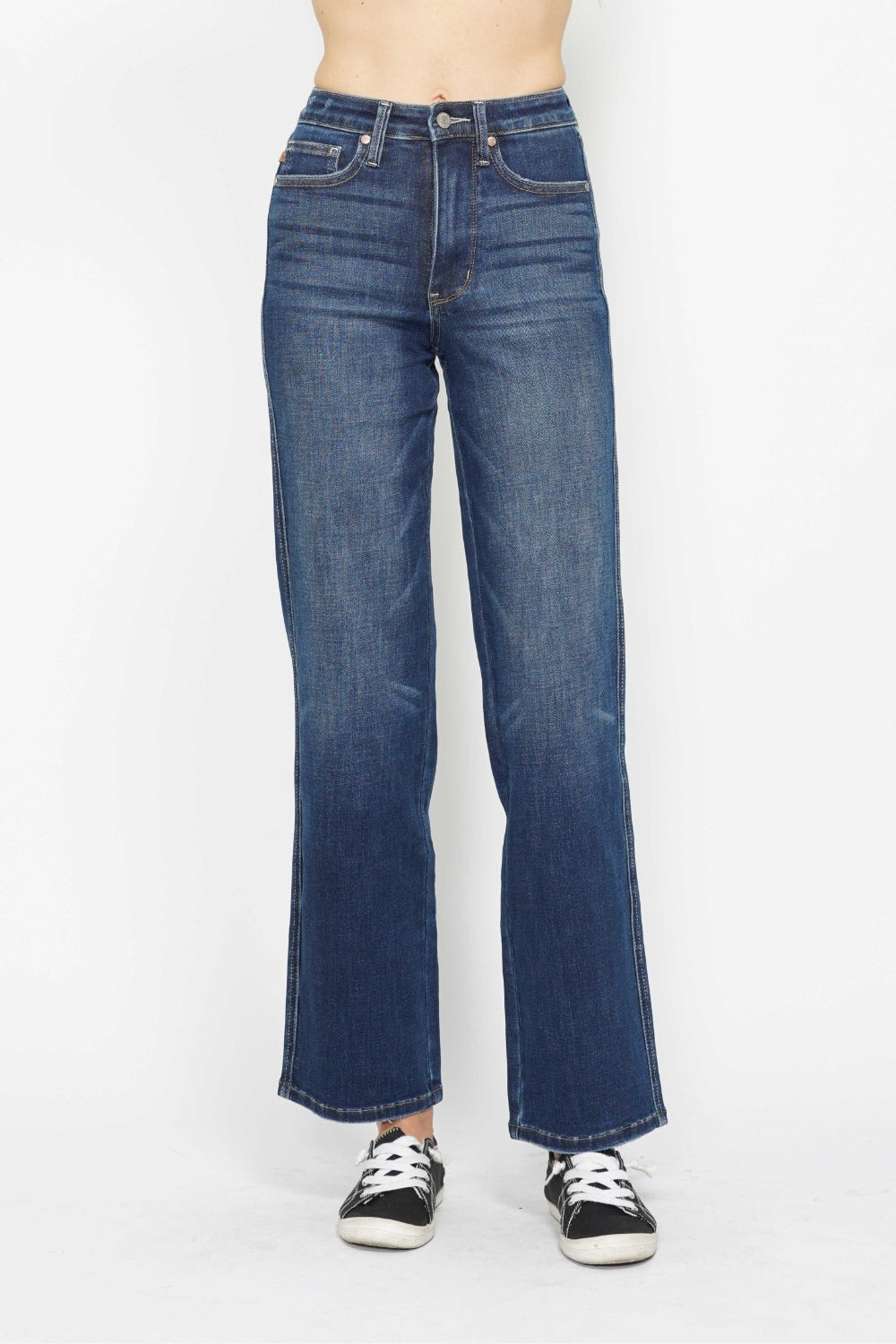 Judy Blue High Waist Tummy Control Classic Straight Leg Denim Jeans 88869