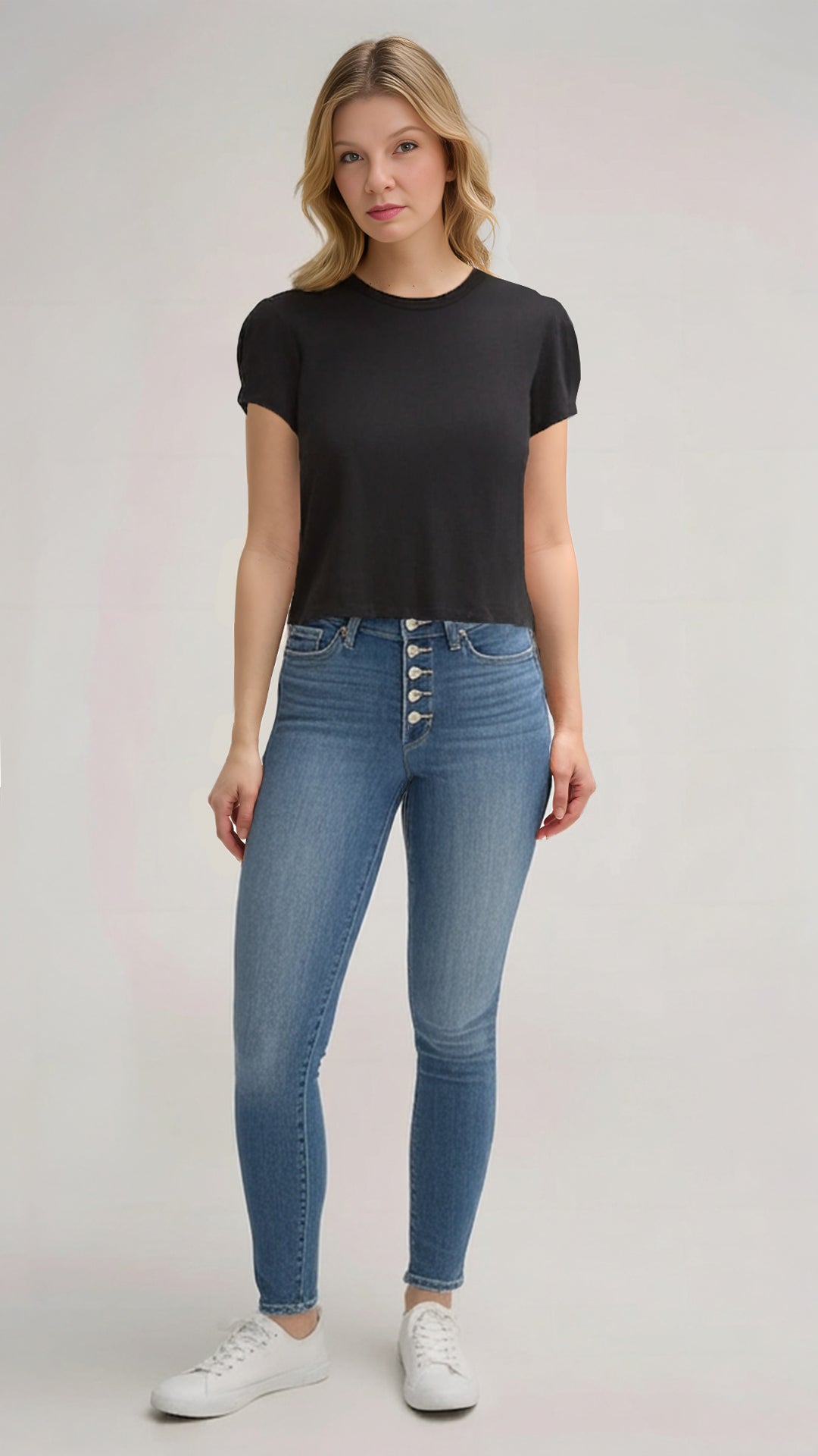 Judy Blue High Rise Button Fly Skinny Jeans 82319