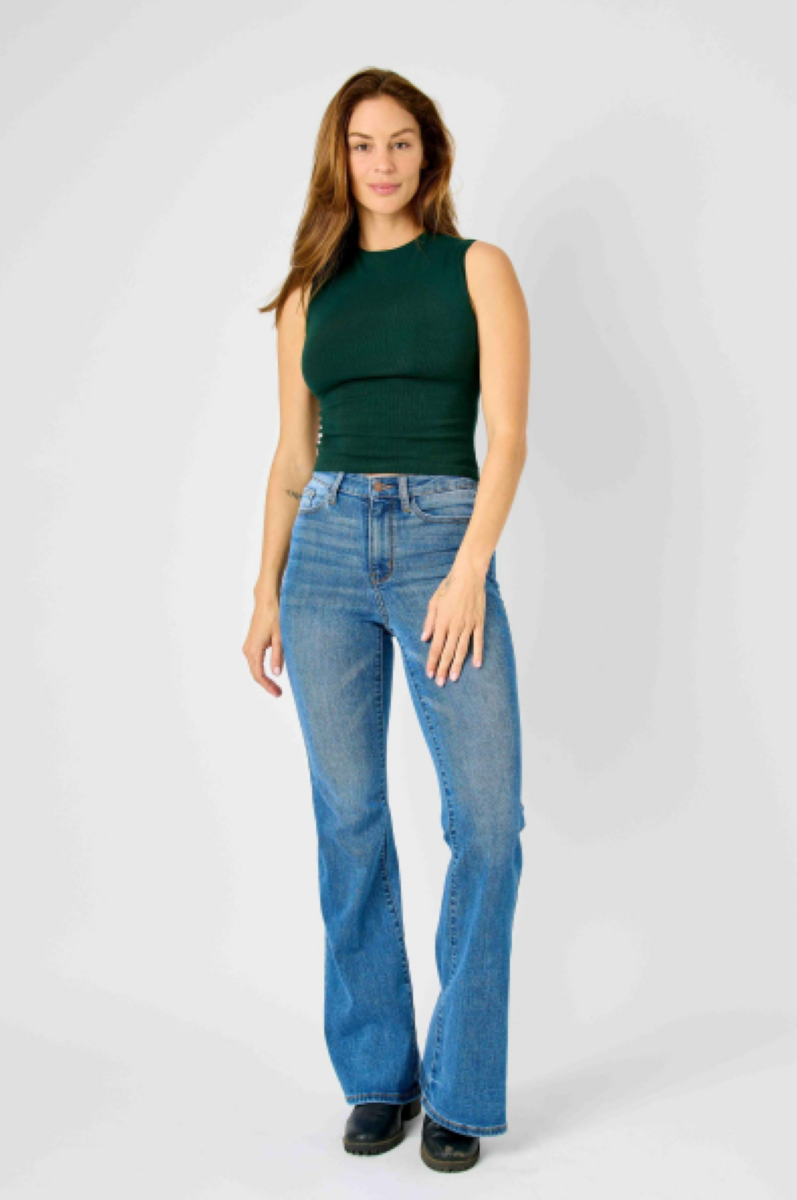 Judy Blue High Waist Classic Flare Jeans 82588