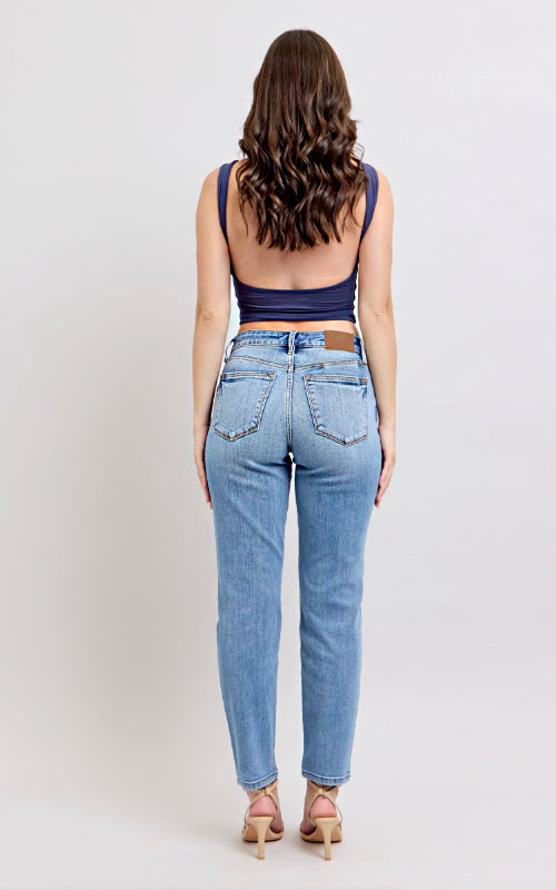 Judy Blue MR Vintage Wash Slim Fit w/ Cell Phone Pocket Jeans #82626