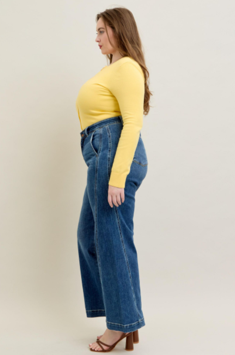 Judy Blue High Waist Trouser Wide Leg Jeans 82656