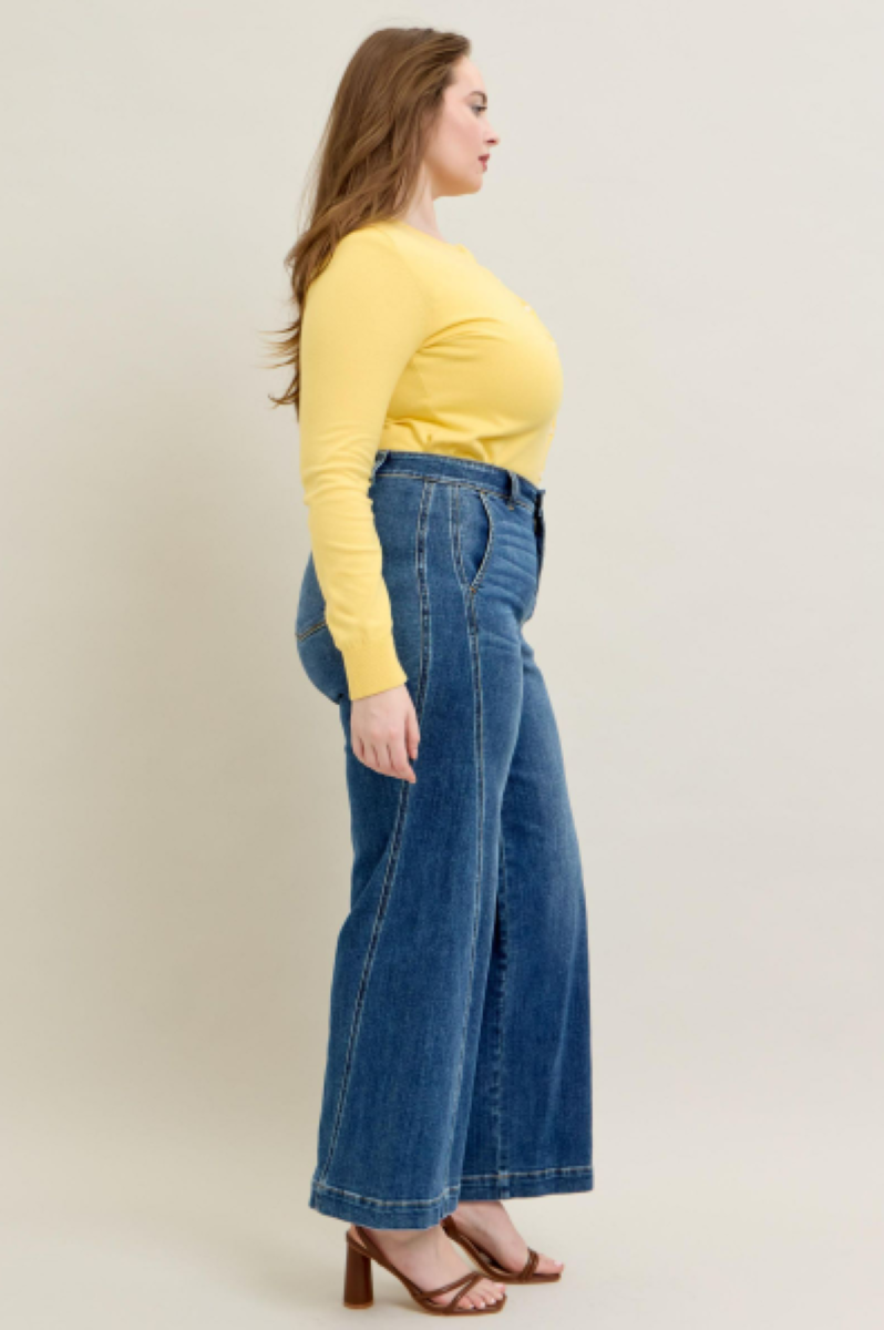 Judy Blue High Waist Trouser Wide Leg Jeans 82656
