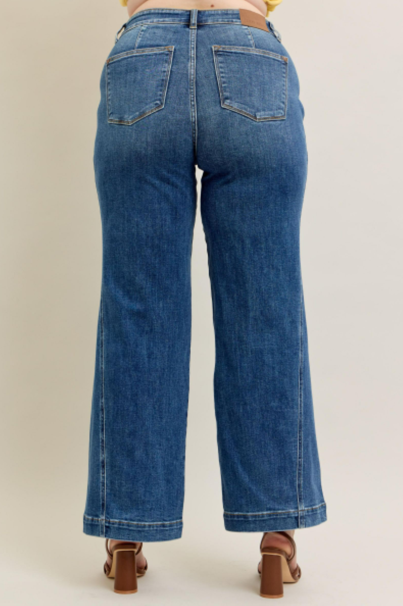 Judy Blue High Waist Trouser Wide Leg Jeans 82656