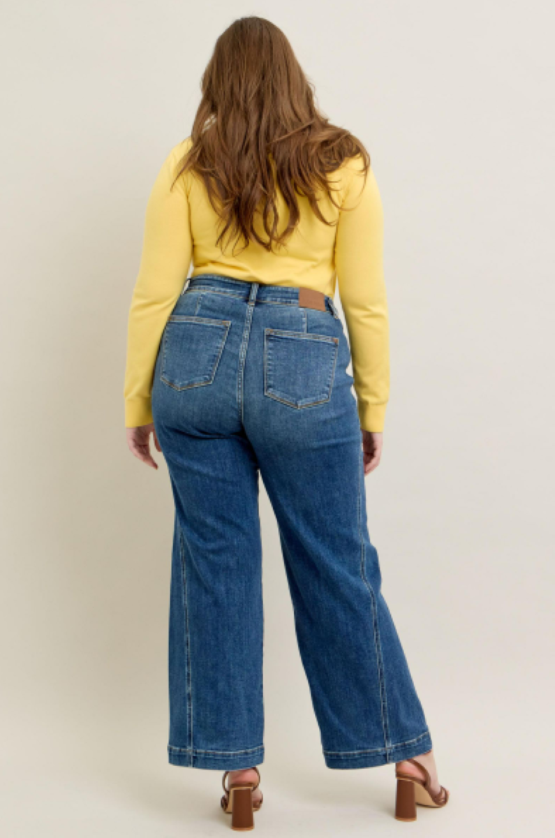Judy Blue High Waist Trouser Wide Leg Jeans 82656