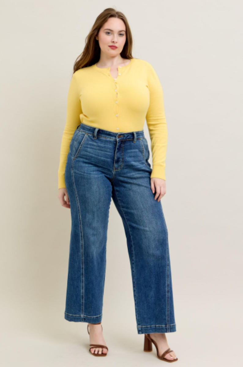 Judy Blue High Waist Trouser Wide Leg Jeans 82656