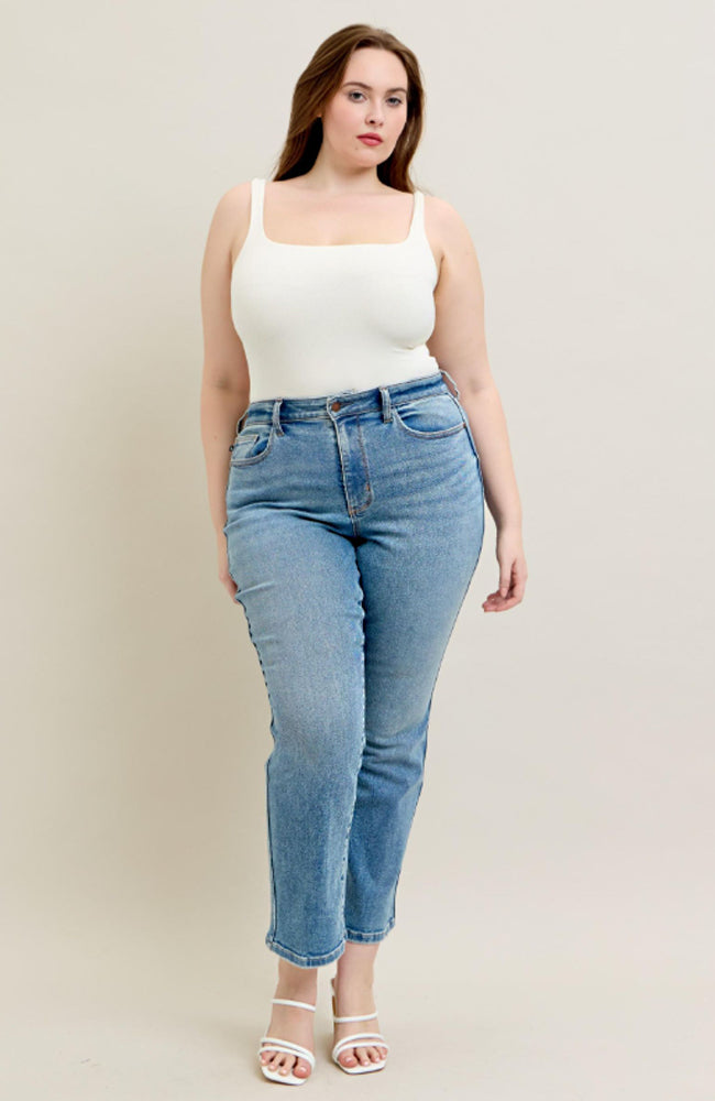 Judy Blue High Waist Vintage Straight Jeans 8607