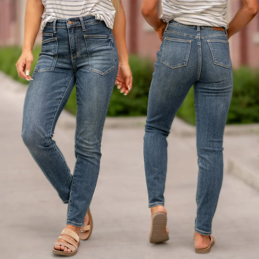 Judy Blue High Waist Classic Relaxed Denim Jeans #88687