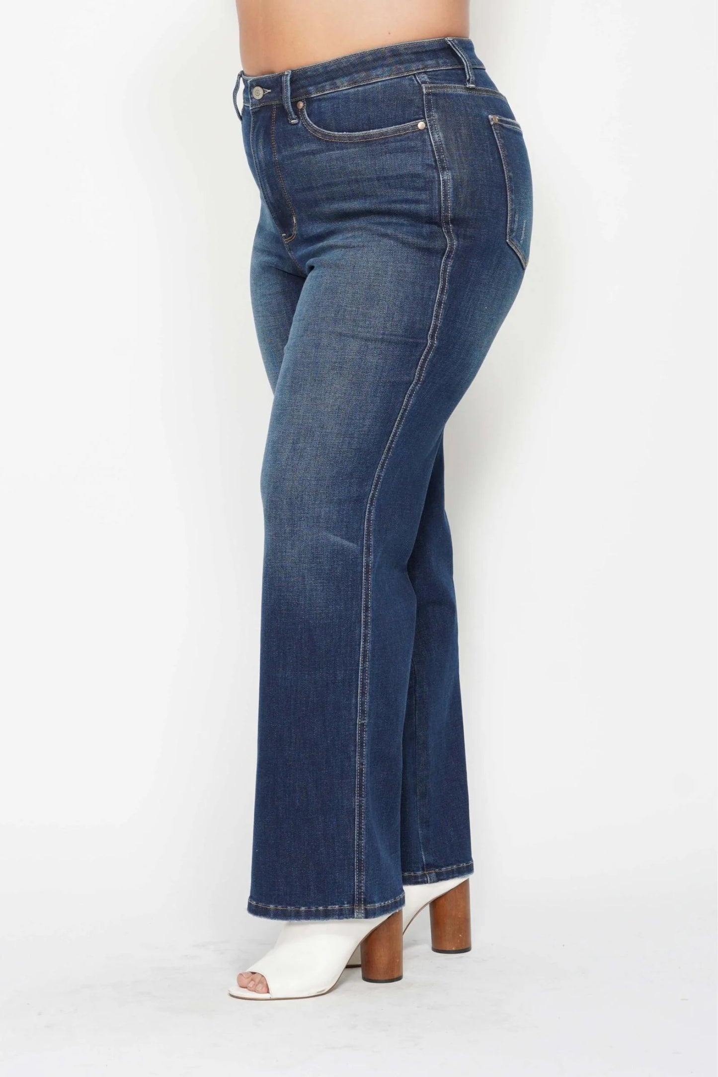 Judy Blue High Waist Tummy Control Classic Straight Leg Denim Jeans 88869