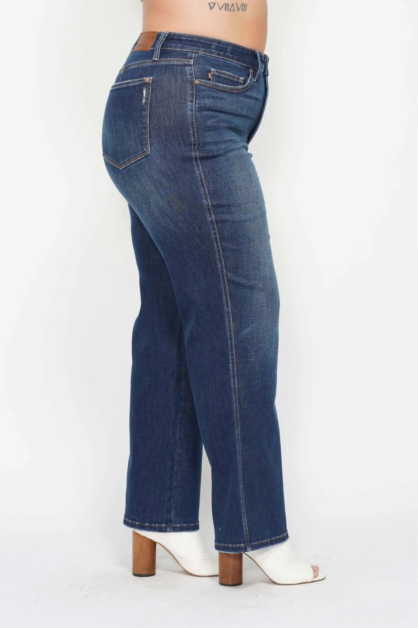 Judy Blue High Waist Tummy Control Classic Straight Leg Denim Jeans 88869