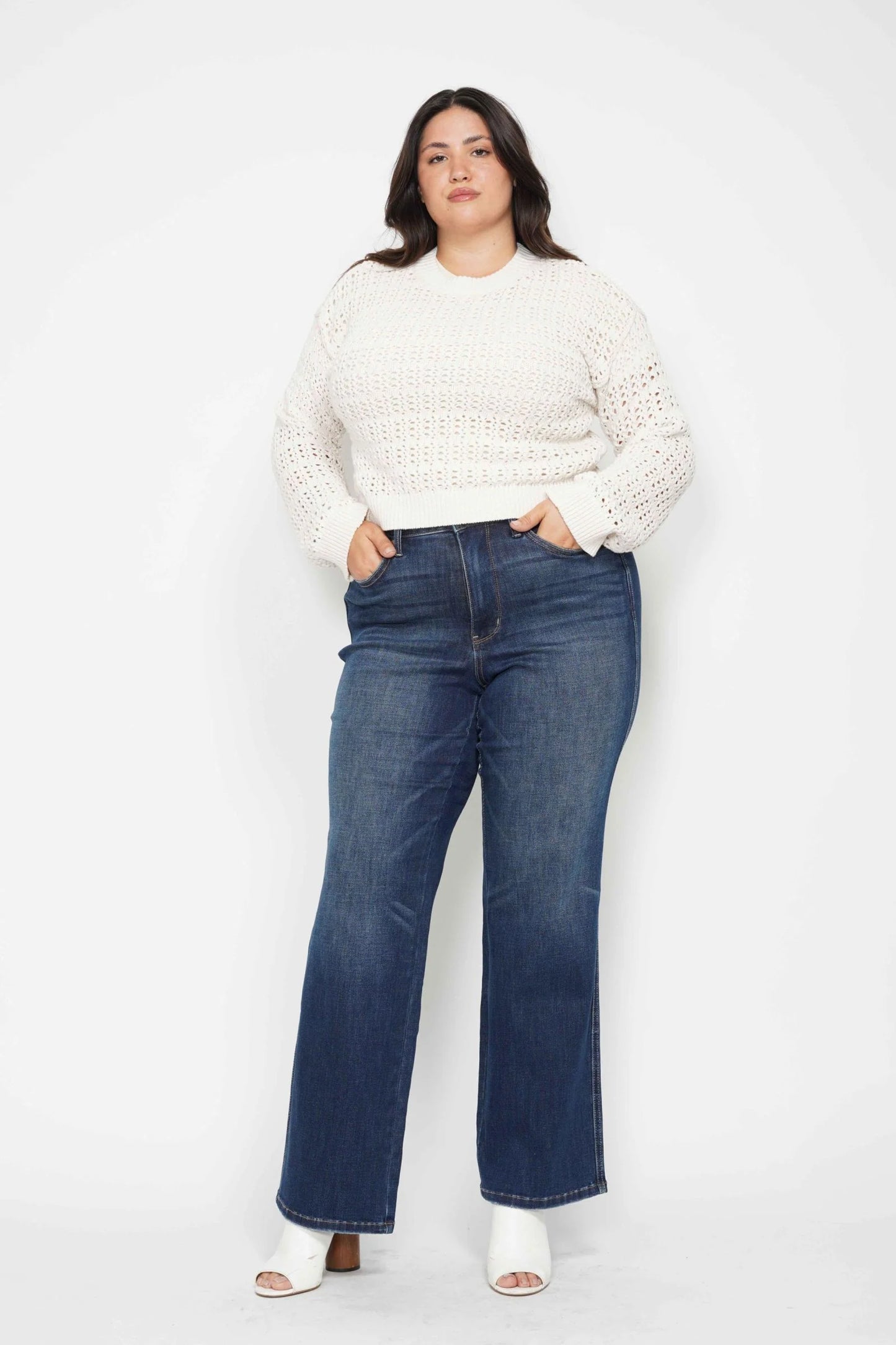 Judy Blue High Waist Tummy Control Classic Straight Leg Denim Jeans 88869