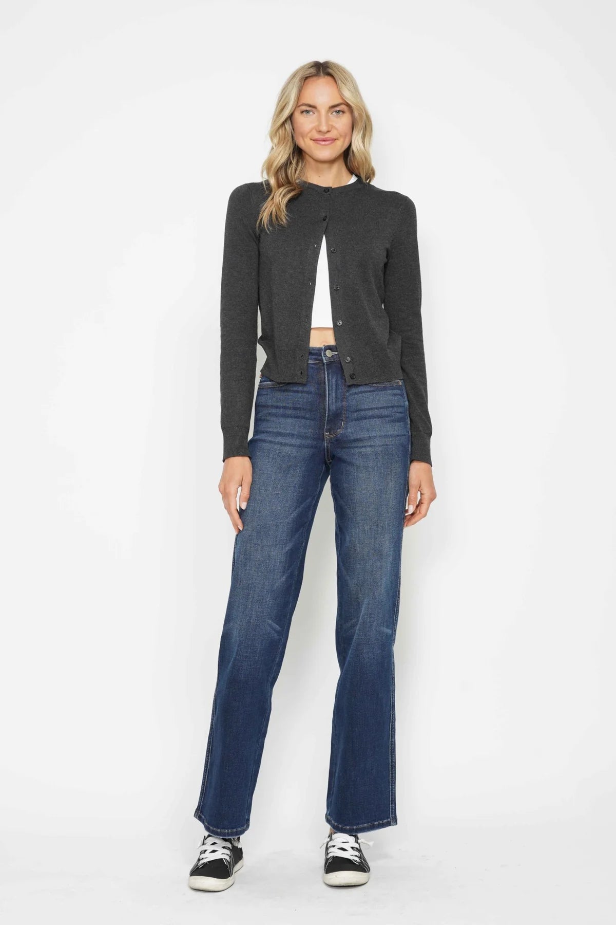 Judy Blue High Waist Tummy Control Classic Straight Leg Denim Jeans 88869