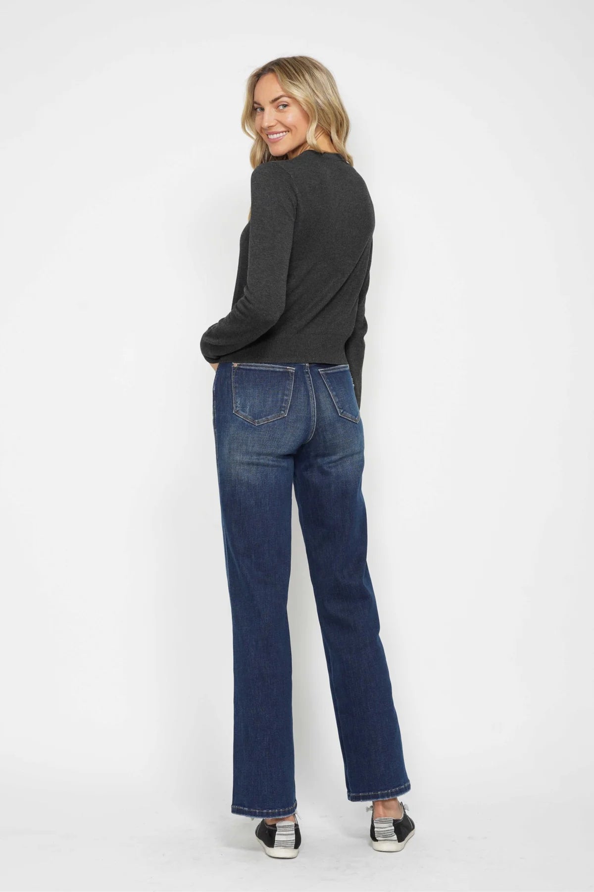 Judy Blue High Waist Tummy Control Classic Straight Leg Denim Jeans 88869