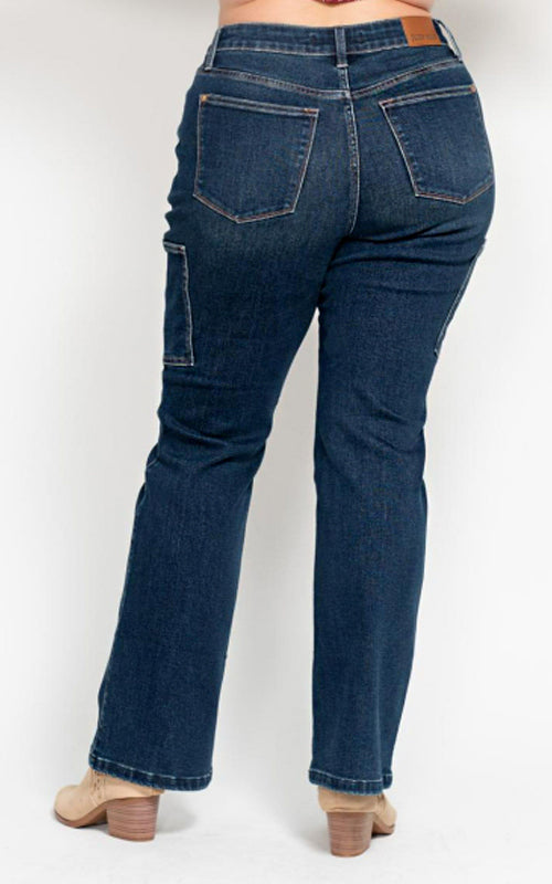 Judy Blue High Waist Cargo Bootcut Jeans 88872