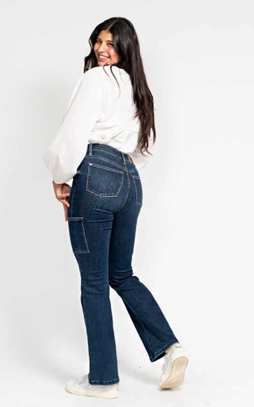 Judy Blue High Waist Cargo Bootcut Jeans 88872