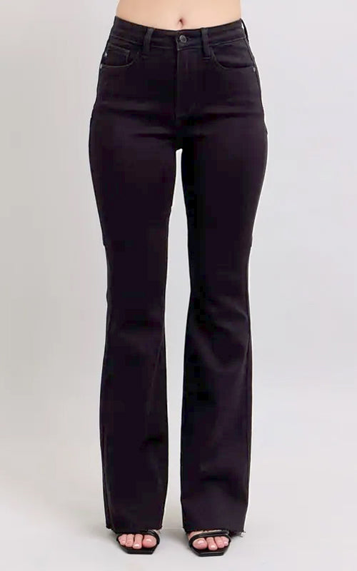 Judy Blue High Waist Star Seam Detail Flare Jeans 88958
