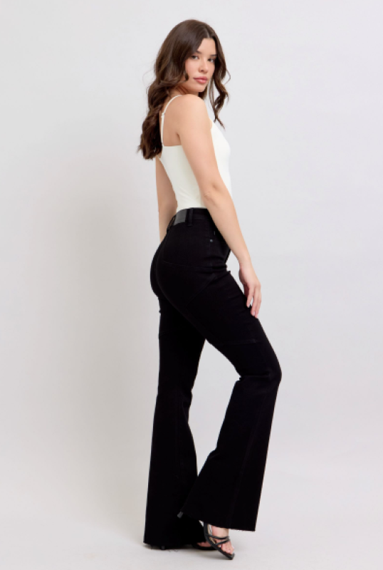 Judy Blue High Waist Star Seam Detail Flare Jeans 88958