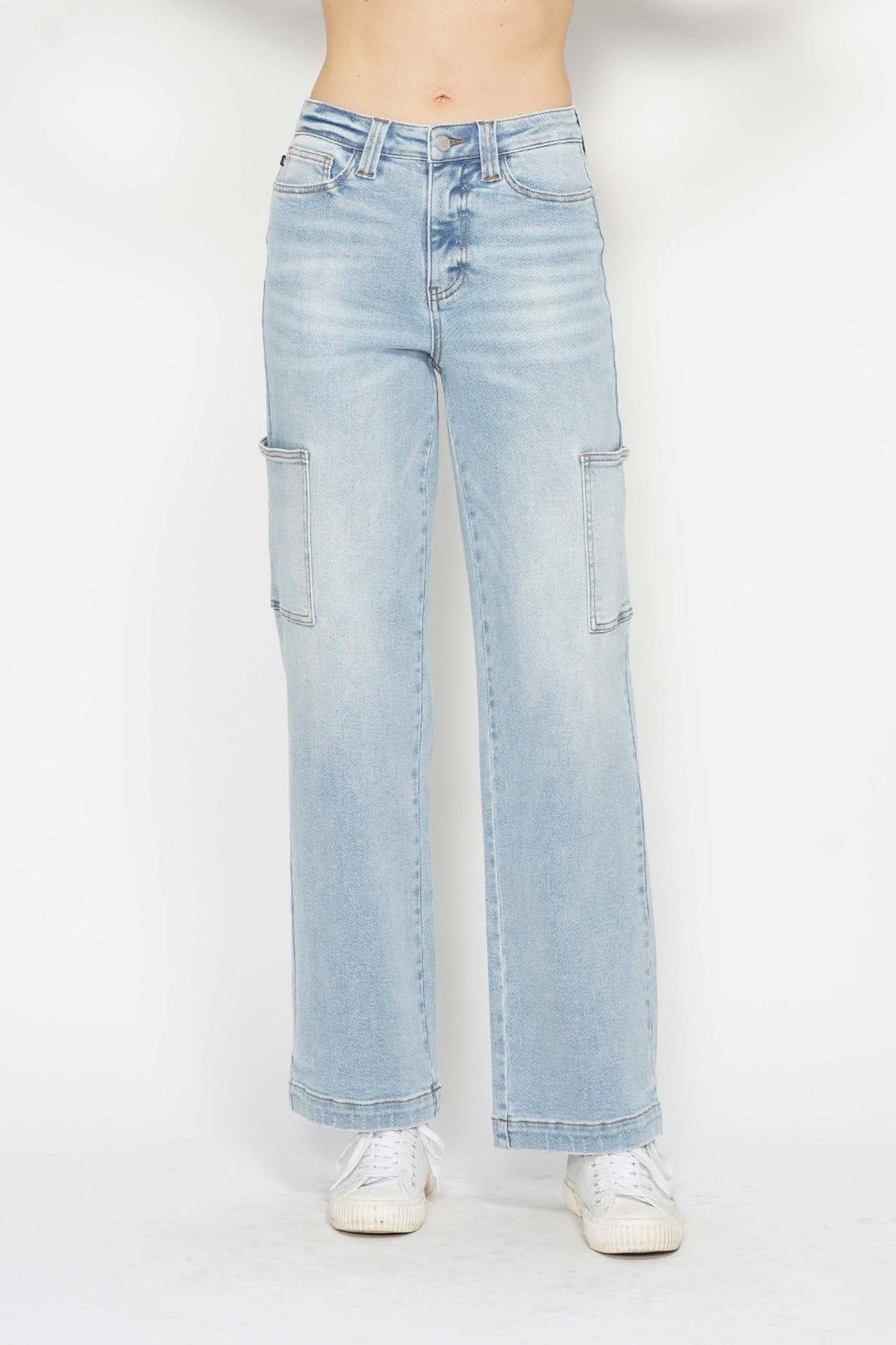 Judy Blue High Waist Cargo Wide Leg Jeans 88924
