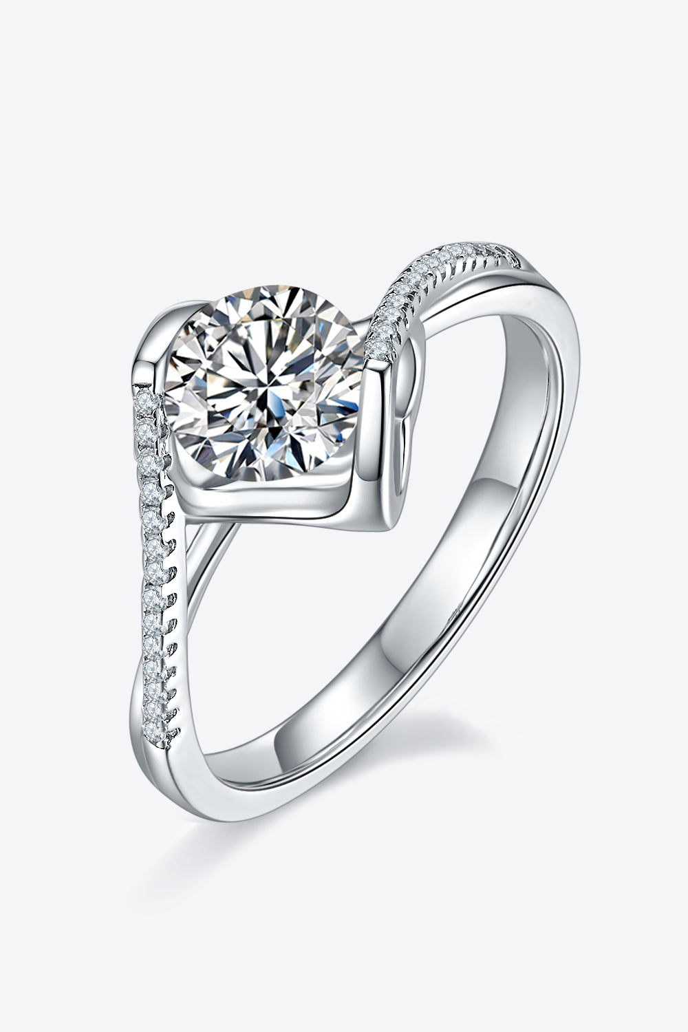 Limitless Love 1 Carat Moissanite 925 Sterling Silver Twisted Ring