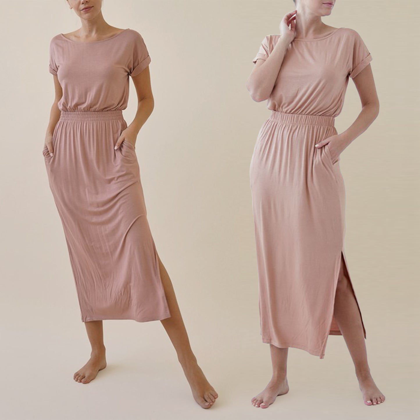 Studio Ko Organic Bamboo Casual Dress with Pockets