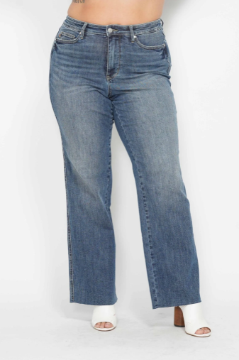 Judy Blue Mid Rise Tummy Control Straight Leg Jeans 88870