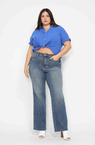 Judy Blue Mid Rise Tummy Control Straight Leg Jeans 88870