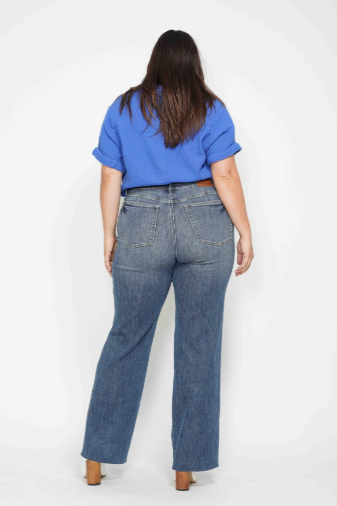 Judy Blue Mid Rise Tummy Control Straight Leg Jeans 88870