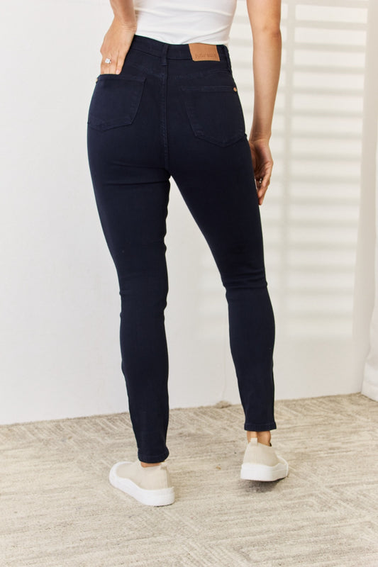 Judy Blue Navy Garment Dyed Tummy Control Skinny Jeans 88791