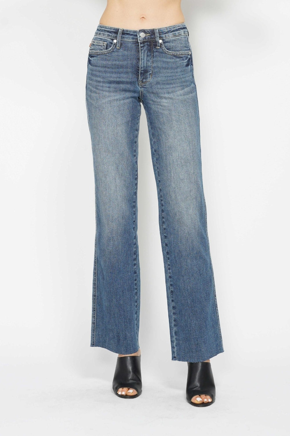 Judy Blue Mid Rise Tummy Control Vintage Straight Leg Jeans 88870