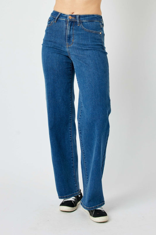 Judy Blue High Rise Vintage Classic Wide Leg Jeans #82553