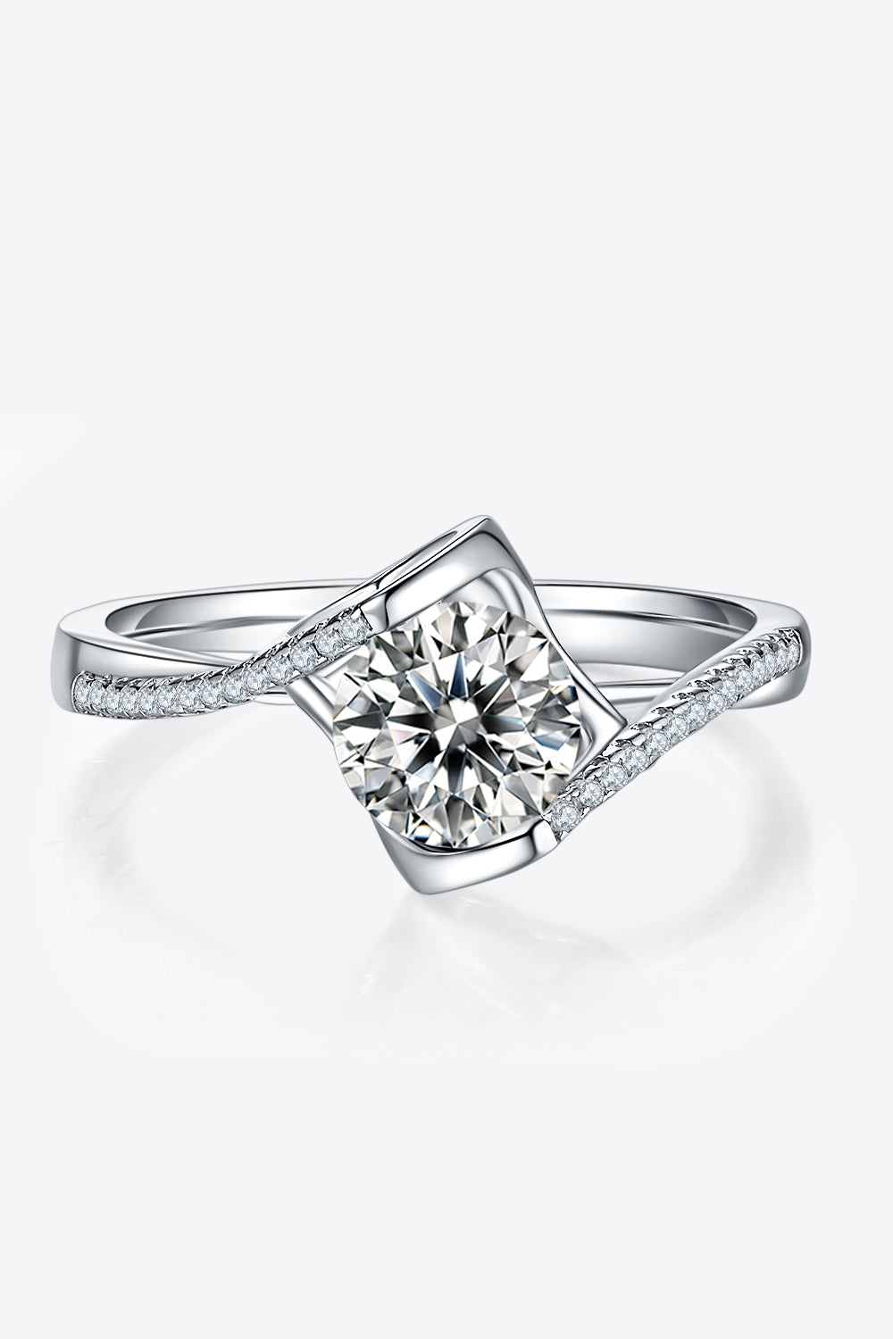 Limitless Love 1 Carat Moissanite 925 Sterling Silver Twisted Ring