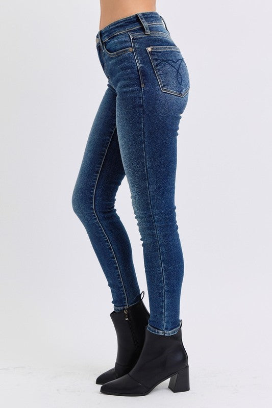 Judy Blue Mid Rise Thermal Skinny Denim Jeans #82639