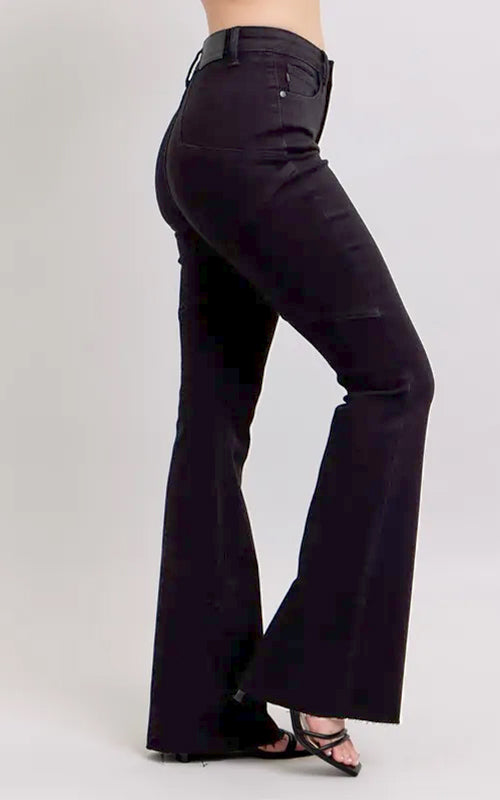Judy Blue High Waist Star Seam Detail Flare Jeans 88958