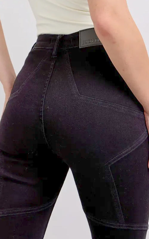 Judy Blue High Waist Star Seam Detail Flare Jeans 88958