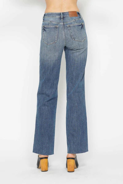 Judy Blue Mid Rise Tummy Control Straight Leg Jeans 88870