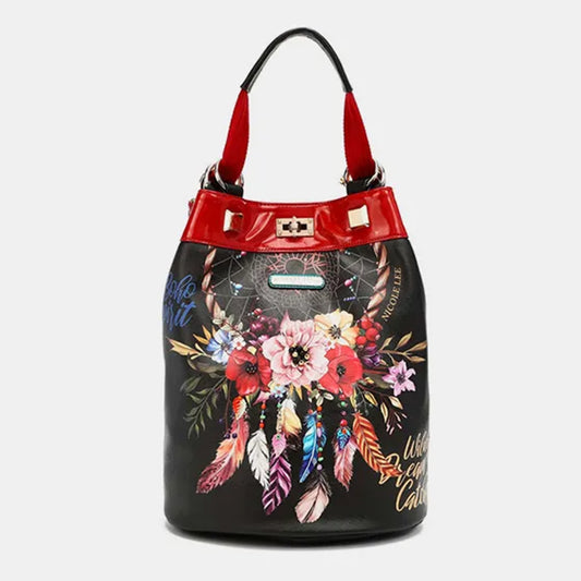 Nicole Lee USA Flower Bohemian Adjustable Strap Backpack Shoulder Bag