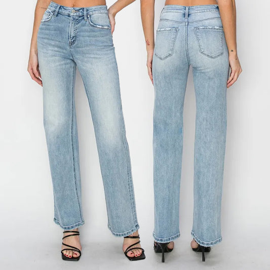 RISEN High Rise Straight Jeans RDP5784