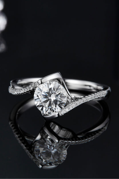 Limitless Love 1 Carat Moissanite 925 Sterling Silver Twisted Ring