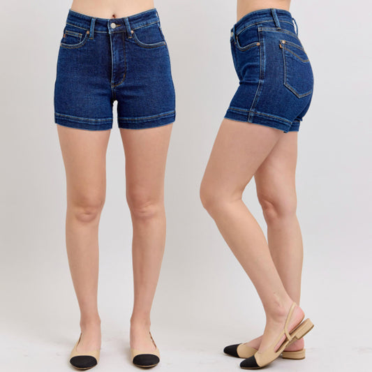 Judy Blue High Waist Tummy Control Denim Shorts #150333