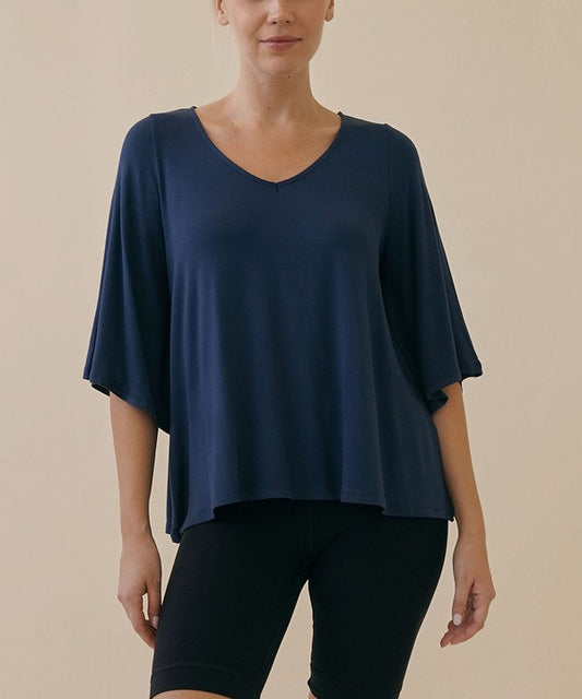 Studio Ko Super Soft Organic Bamboo Flare Sleeve Top