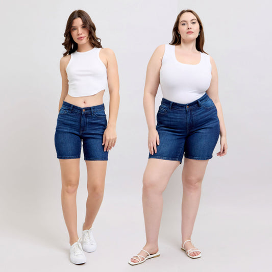 Judy Blue High Waist V-Front Bermuda Shorts #15293