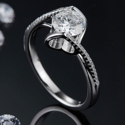 Limitless Love 1 Carat Moissanite 925 Sterling Silver Twisted Ring